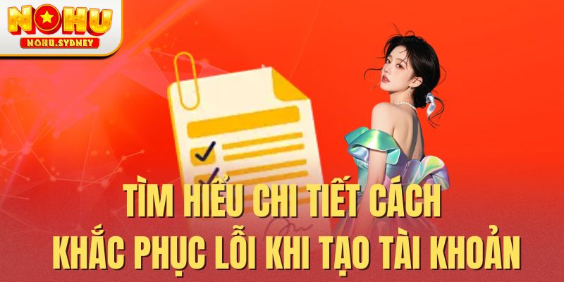 Tìm hiểu chi tiết cách khắc phục lỗi khi tạo tài khoản