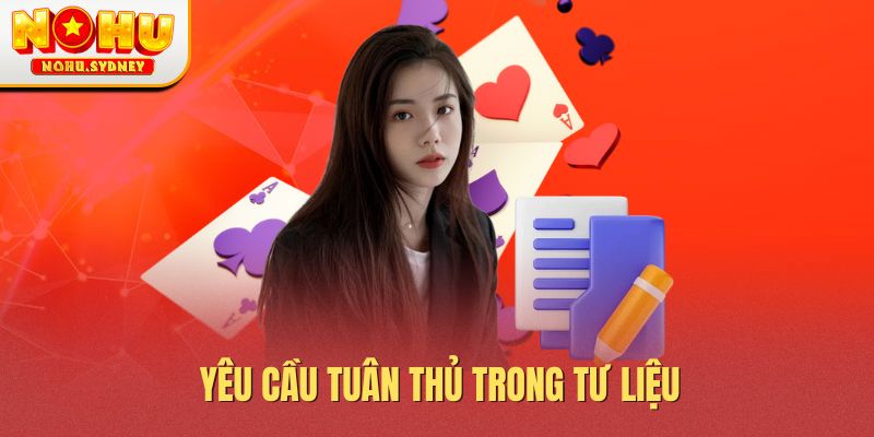 Yêu cầu tuân thủ trong tư liệu Yêu cầu tuân thủ trong tư liệu